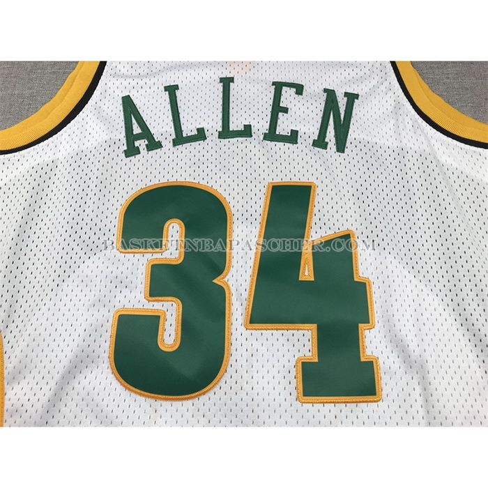 Maillot Seattle Supersonics Ray Allen NO 34 Mitchell & Ness 2006-07 Blanc